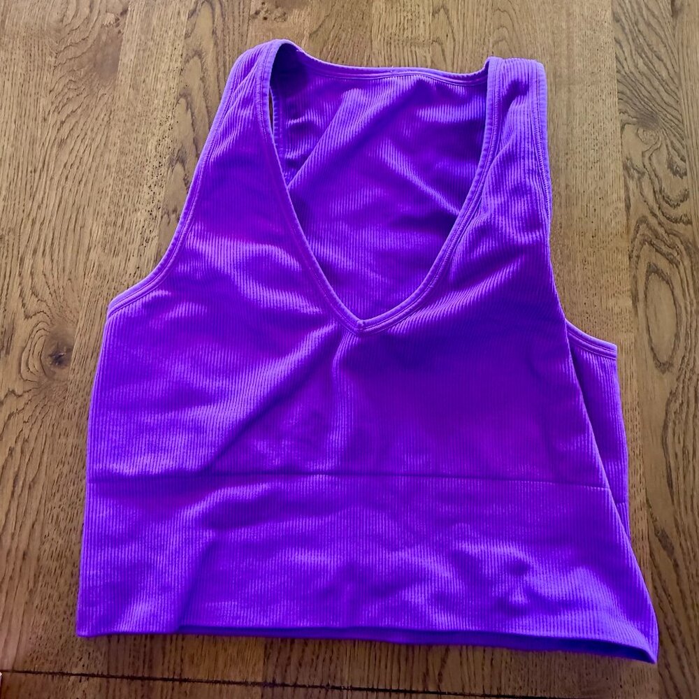 Aurora Seamless Crop Rib Strappy Tank - Athleta Size Small
